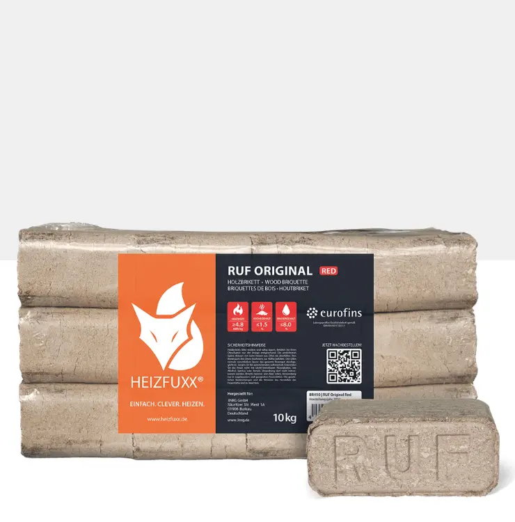 Ein Gebinde Holzbriketts RUF Original RED