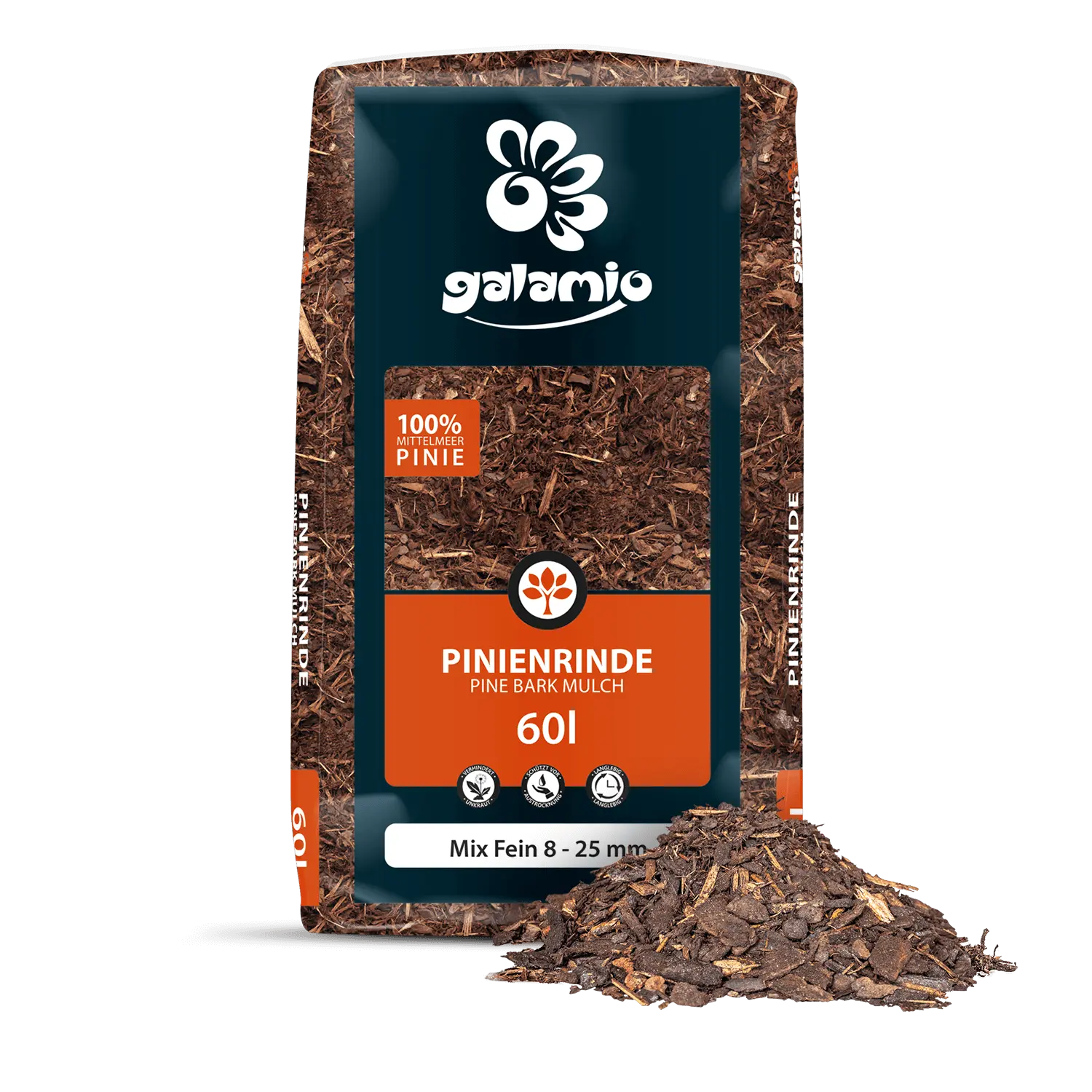 GALAMIO Pinienrinde Mix Fein 8–25 mm 60 l